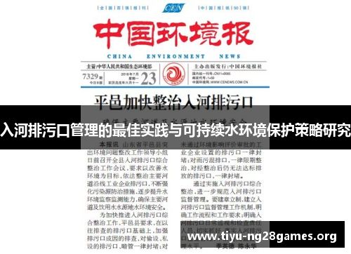 入河排污口管理的最佳实践与可持续水环境保护策略研究
