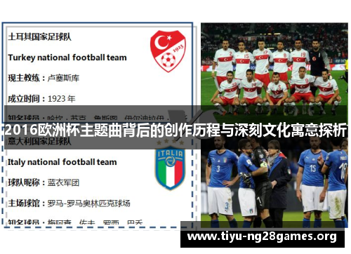 2016欧洲杯主题曲背后的创作历程与深刻文化寓意探析