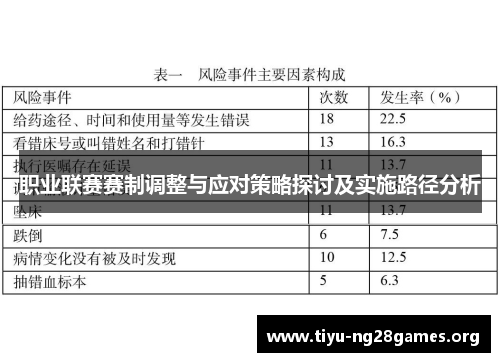 职业联赛赛制调整与应对策略探讨及实施路径分析